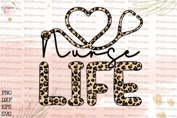 Nurse Life Leopard SVG: Graphics for Crafts